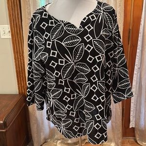 Embroidery white on black cotton.